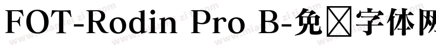 FOT-Rodin Pro B字体转换
